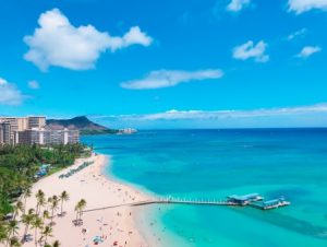 ハワイのビーチ風景